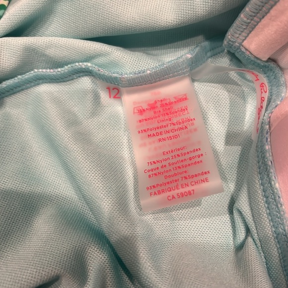 Lilly Pulitzer Jagger One Piece Surf Blue Soleil It On Me size 12 NWT - Picture 8 of 10